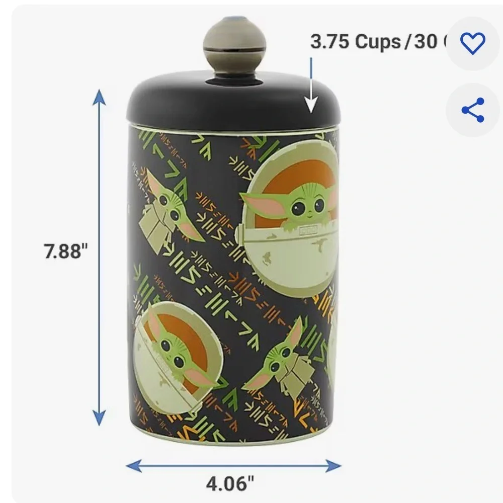 New Child Aurebesh ceramic treat jar
